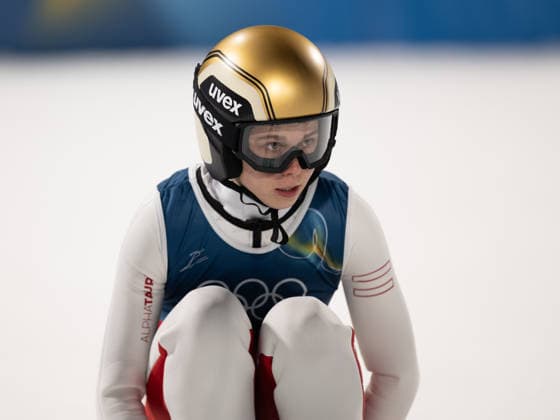 OLYMPICS - Winter Olympic Games, Olympische Spiele, Olympia, OS Milano Cortina 2026 VAL DI FIEMME,ITALY,10.FEB.26 - OLYMPICS, Ski jumping, Skispringen, Ski, nordisch - Winter Olympic Games Milano Cortina 2026, normal hill, mixed team. Image shows Lisa Eder (AUT).  GEPAxpictures xOliverxLerch