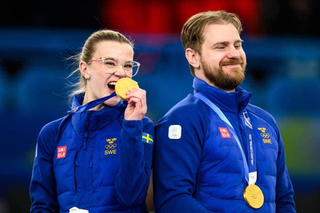 260210 Isabella Wrana and Rasmus Wrana of Sweden celebrate with their gold medals after winning the mixed doubles curling final match between Sweden and USA during day 4 of the 2026 Winter Olympics on February 10, 2026 in Cortina. Photo: Jon Olav Nesvold BILDBYRAN COP 217 JM0787 bbeng curling Olympic Games, Olympische Spiele, Olympia, OS olympics winter olympics os ol olympiska spel vinter-os olympiske leker milano cortina 2026 milan cortina 2026 milano cortina 2026 olympic games milano cortina 2026 winter olympic games milano cortina-os milano cortina-ol vinter-ol final sverige sweden usa united states jubel gold guld medalj medal *** 260210 Isabella Wrana and Rasmus Wrana of Sweden celebrate with their gold medals after winning the mixed doubles curling final match between Sweden and USA during day 4 of the 2026 Winter Olympics on February 10, 2026 in Cortina Photo Jon Olav Nesvold BILDBYRAN COP 217 JM0787 bbeng curling olympic games olympics winter olympics os ol olympiska spel vinter os olympiske leker milano cortina 2026 milan cortina 2026 milano cortina 2026 olympic games milano cortina 2026 winter olympic games milano cortina os milano cortina ol vinter ol final sverige sweden usa united states jubel gold guld medalj medal  Copyright: JONxOLAVxNESVOLD BB260210JE146
