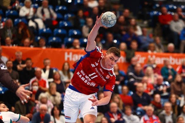 Handball I Herren I Saison 2025 2026 I Bundesliga I 20. Spieltag I HSV Hamburg - SC DHFK Leipzig I 10.02.2026 Nicolaj Jorgensen (11, HSV Hamburg) Hamburg Alsterdorfer Sporthalle Hamburg Deutschland Copyright: xLobeca RalfxHomburgx