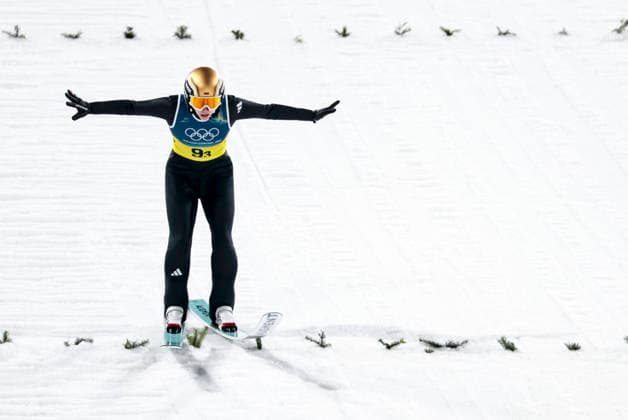 OLYMPICS - Winter Olympic Games, Olympische Spiele, Olympia, OS Milano Cortina 2026 PREDAZZO,ITALY,10.FEB.26 - OLYMPICS, Ski jumping, Skispringen, Ski, nordisch - Winter Olympic Games Milano Cortina 2026, normal hill, mixed team. Image shows Selina Freitag (GER).  GEPAxpictures xMatthiasxTrinkl