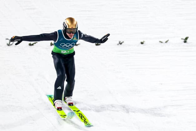 OLYMPICS - Winter Olympic Games, Olympische Spiele, Olympia, OS Milano Cortina 2026 PREDAZZO,ITALY,10.FEB.26 - OLYMPICS, Ski jumping, Skispringen, Ski, nordisch - Winter Olympic Games Milano Cortina 2026, normal hill, mixed team. Image shows Felix Hoffmann (GER).  GEPAxpictures xMatthiasxTrinkl