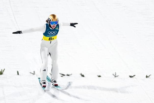 OLYMPICS - Winter Olympic Games, Olympische Spiele, Olympia, OS Milano Cortina 2026 PREDAZZO,ITALY,10.FEB.26 - OLYMPICS, Ski jumping, Skispringen, Ski, nordisch - Winter Olympic Games Milano Cortina 2026, normal hill, mixed team. Image shows Eirin Maria Kvandal (NOR).  GEPAxpictures xMatthiasxTrinkl