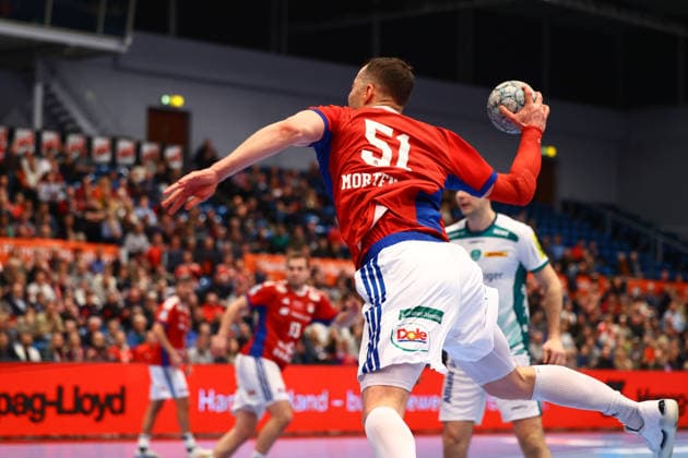 Handball I Herren I Saison 2025 2026 I Bundesliga I 20. Spieltag I HSV Hamburg - SC DHFK Leipzig I 10.02.2026 Casper Ulrich Mortensen (51, HSV Hamburg) Hamburg Alsterdorfer Sporthalle Hamburg Deutschland Copyright: xLobeca RalfxHomburgx