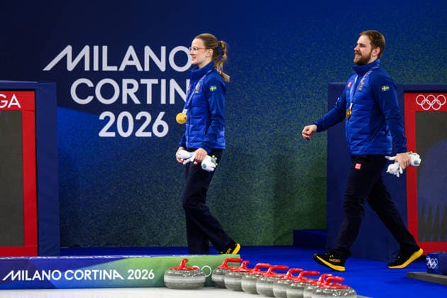260210 Isabella Wrana and Rasmus Wrana of Sweden celebrate after winning the mixed doubles curling final match between Sweden and USA during day 4 of the 2026 Winter Olympics on February 10, 2026 in Cortina. Photo: Jon Olav Nesvold BILDBYRAN COP 217 JM0787 bbeng curling Olympic Games, Olympische Spiele, Olympia, OS olympics winter olympics os ol olympiska spel vinter-os olympiske leker milano cortina 2026 milan cortina 2026 milano cortina 2026 olympic games milano cortina 2026 winter olympic games milano cortina-os milano cortina-ol vinter-ol final sverige sweden usa united states gold guld jubel *** 260210 Isabella Wrana and Rasmus Wrana of Sweden celebrate after winning the mixed doubles curling final match between Sweden and USA during day 4 of the 2026 Winter Olympics on February 10, 2026 in Cortina Photo Jon Olav Nesvold BILDBYRAN COP 217 JM0787 bbeng curling olympic games olympics winter olympics os ol olympiska spel vinter os olympiske leker milano cortina 2026 milan cortina 2026 milano cortina 2026 olympic games milano cortina 2026 winter olympic games milano cortina os milano cortina ol vinter ol final sverige sweden usa united states gold gold jubel  Copyright: JONxOLAVxNESVOLD BB260210JE154