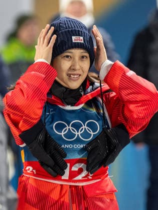 OLYMPICS - Winter Olympic Games, Olympische Spiele, Olympia, OS Milano Cortina 2026 VAL DI FIEMME,ITALY,10.FEB.26 - OLYMPICS, Ski jumping, Skispringen, Ski, nordisch - Winter Olympic Games Milano Cortina 2026, normal hill, mixed team. Image shows Nozomi Maruyama (JPN).  GEPAxpictures xOliverxLerch
