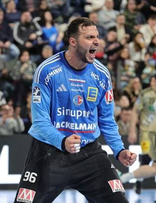 10.02.2026 - Handball - 1. Bundesliga DAIKIN HBL - Saison 2025 2026 - 20. Spieltag: HC Erlangen Metropolregion Nürnberg HCE - TSV Hannover-Burgdorf ( Die Recken ) - DaMa - xdaxmax - Jubel Freude - Khalifa Ghedbane (96, HC Erlangen HCE ) ballt Faust Fäuste