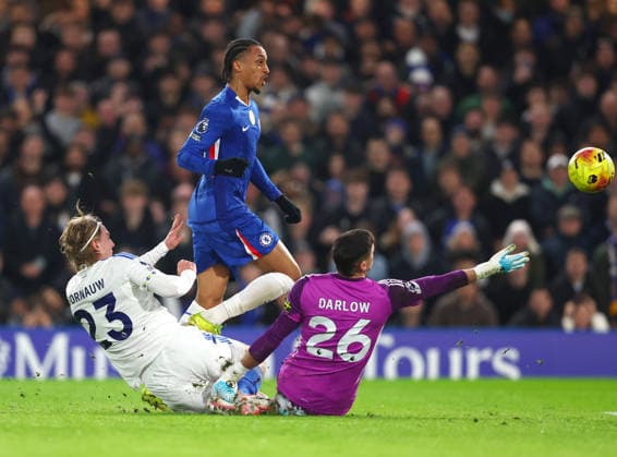 London, England, 10th February 2026. Joao Pedro of Chelsea scores the first goal during the Chelsea vs Leeds United Premier League match at Stamford Bridge, London. Picture credit should read: Paul Terry Sportimage EDITORIAL USE ONLY. No use with unauthorised audio, video, data, fixture lists, club league logos or live services. Online in-match use limited to 120 images, no video emulation. No use in betting, games or single club league player publications. SPI_020_PT_Chelsea_v_Leeds_United SPI-4517-0021