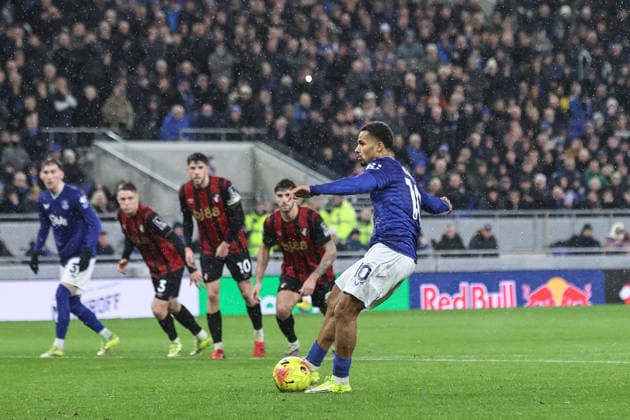 Premier League Everton v Bournemouth Iliman Ndiaye of Everton scores a penalty to make it 1-0 during the Premier League match Everton vs Bournemouth at Hill Dickinson Stadium, Liverpool, United Kingdom on 10 February 2026 (Photo by Alfie Cosgrove News Images) Liverpool Hill Dickinson Stadium Merseyside United Kingdom Copyright: xAlfiexCosgrove NewsxImagesx