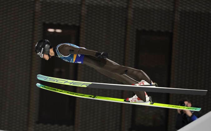 (260210) -- PREDAZZO, Feb. 10, 2026 -- Zhao Jiawen of China competes during the Ski jumping, Skispringen, Ski, nordisch mixed team match at the Milan-Cortina 2026 Olympic Winter games, Winterspiele,Spiele, Summer games in Predazzo, Italy, Feb. 10, 2026. ) (MICO2026)ITALY-PREDAZZO-OLYMPIC WINTER GAMES-SKI JUMPING-MIXED TEAM HuangxWei 