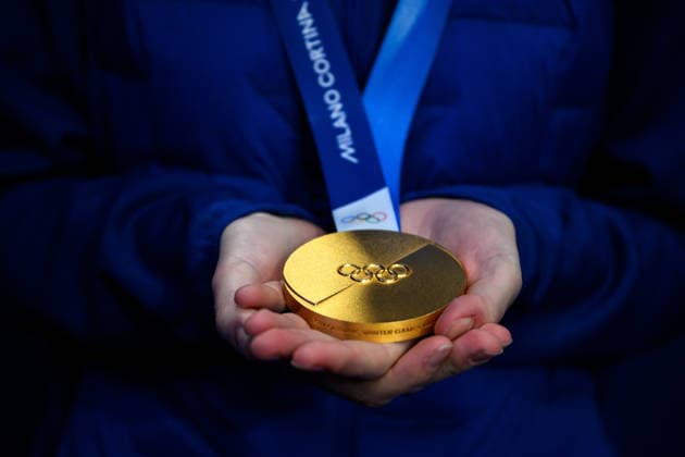 260210 The Olympic gold meda of Isabella Wrana and Rasmus Wrana of Sweden after the mixed doubles curling final match between Sweden and USA during day 4 of the 2026 Winter Olympics on February 10, 2026 in Cortina. Photo: Joel Marklund BILDBYRAN kod JM JM0787 bbeng curling Olympic Games, Olympische Spiele, Olympia, OS olympics winter olympics os ol olympiska spel vinter-os olympiske leker milano cortina 2026 milan cortina 2026 milano cortina 2026 olympic games milano cortina 2026 winter olympic games milano cortina-os milano cortina-ol vinter-ol final sverige sweden usa united states gold guld medalj medal *** 260210 The Olympic gold meda of Isabella Wrana and Rasmus Wrana of Sweden after the mixed doubles curling final match between Sweden and USA during day 4 of the 2026 Winter Olympics on February 10, 2026 in Cortina Photo Joel Marklund BILDBYRAN kod JM JM0787 bbeng curling olympic games olympics winter olympics os ol olympiska spel vinter os olympiske leker milano cortina 2026 milan cortina 2026 milano cortina 2026 olympic games milano cortina 2026 winter olympic games milano cortina os milano cortina ol vinter ol final sverige sweden usa united states gold guld medalj medal  Copyright: JOELxMARKLUND BB260210JM245