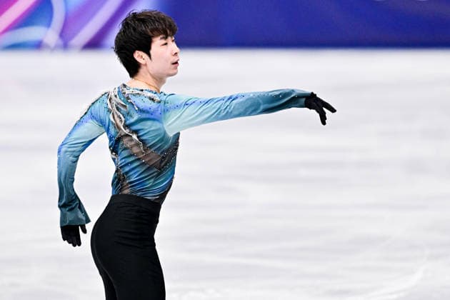 Boyang JIN (CHN), during Men Single Skating Short Program, at the Olympic Winter games, Winterspiele,Spiele, Summer games Milano Cortina 2026, at Milano Ice Skating Arena, on February 10, 2026 in Milan, Italy. Noxthirdxpartyxsales  aflo_319254325
