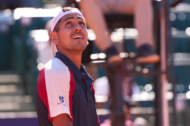 Alejandro Tabilo of Chile celebrates his win over Facundo Diaz Acosta of Argentina during the round of 32 of Argentina Open at Buenos Aires Lawn Tennis Club on February 10, 2026 in Buenos Aires, Argentina. (Photo by Camilla Stolen, Imago) Buenos Aires Buenos Aires Copyright: xCamillaxStolenx L1104371