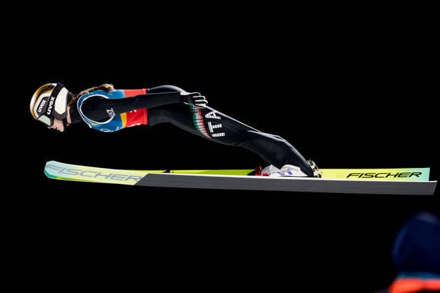 OLYMPICS - Winter Olympic Games, Olympische Spiele, Olympia, OS Milano Cortina 2026 PREDAZZO,ITALY,10.FEB.26 - OLYMPICS, Ski jumping, Skispringen, Ski, nordisch - Winter Olympic Games Milano Cortina 2026, normal hill, mixed team. Image shows Annika Sieff (ITA).  GEPAxpictures xMatthiasxTrinkl