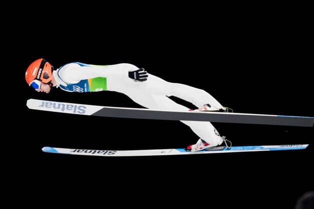 OLYMPICS - Winter Olympic Games, Olympische Spiele, Olympia, OS Milano Cortina 2026 PREDAZZO,ITALY,10.FEB.26 - OLYMPICS, Ski jumping, Skispringen, Ski, nordisch - Winter Olympic Games Milano Cortina 2026, normal hill, mixed team. Image shows Mihnea Alexandru Spulber (ROU).  GEPAxpictures xMatthiasxTrinkl