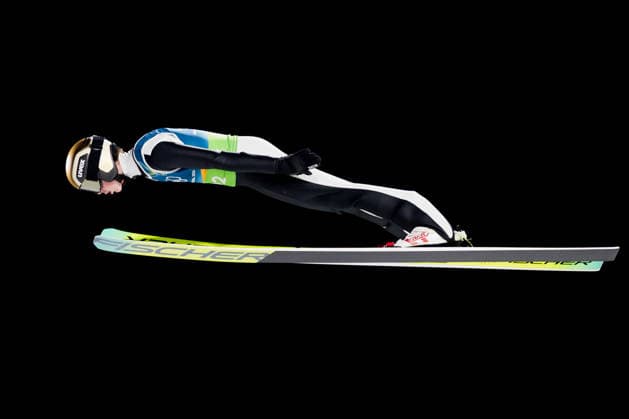 OLYMPICS - Winter Olympic Games, Olympische Spiele, Olympia, OS Milano Cortina 2026 PREDAZZO,ITALY,10.FEB.26 - OLYMPICS, Ski jumping, Skispringen, Ski, nordisch - Winter Olympic Games Milano Cortina 2026, normal hill, mixed team. Image shows Jason Colby (USA).  GEPAxpictures xMatthiasxTrinkl