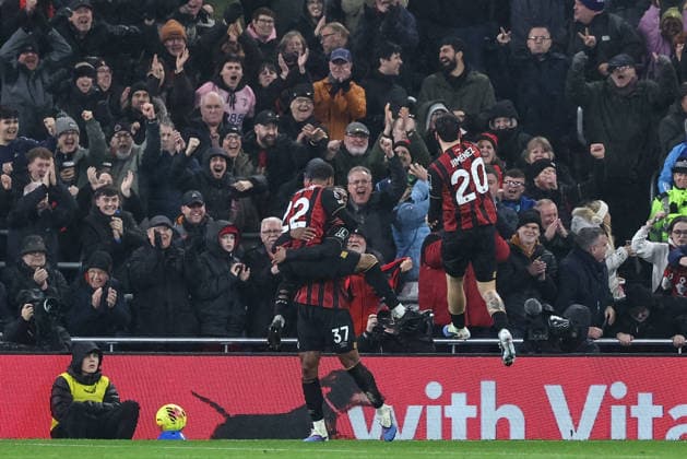 Premier League Everton v Bournemouth Rayan of Bournemouth celebrates his goal to make it 1-1 during the Premier League match Everton vs Bournemouth at Hill Dickinson Stadium, Liverpool, United Kingdom on 10 February 2026 (Photo by Alfie Cosgrove News Images) Liverpool Hill Dickinson Stadium Merseyside United Kingdom Copyright: xAlfiexCosgrove NewsxImagesx
