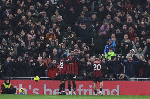 Premier League Everton v Bournemouth Rayan of Bournemouth celebrates his goal to make it 1-1 during the Premier League match Everton vs Bournemouth at Hill Dickinson Stadium, Liverpool, United Kingdom on 10 February 2026 (Photo by Alfie Cosgrove News Images) Liverpool Hill Dickinson Stadium Merseyside United Kingdom Copyright: xAlfiexCosgrove NewsxImagesx