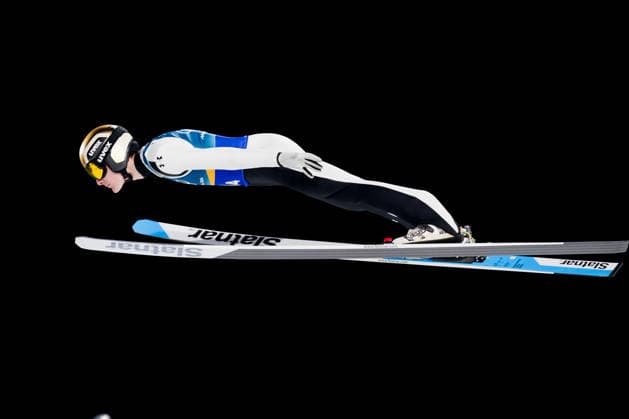 OLYMPICS - Winter Olympic Games, Olympische Spiele, Olympia, OS Milano Cortina 2026 PREDAZZO,ITALY,10.FEB.26 - OLYMPICS, Ski jumping, Skispringen, Ski, nordisch - Winter Olympic Games Milano Cortina 2026, normal hill, mixed team. Image shows Domen Prevc (SLO).  GEPAxpictures xMatthiasxTrinkl