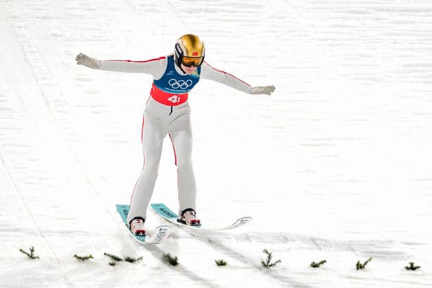 OLYMPICS - Winter Olympic Games, Olympische Spiele, Olympia, OS Milano Cortina 2026 PREDAZZO,ITALY,10.FEB.26 - OLYMPICS, Ski jumping, Skispringen, Ski, nordisch - Winter Olympic Games Milano Cortina 2026, normal hill, mixed team. Image shows Ping Zeng (CHN).  GEPAxpictures xMatthiasxTrinkl
