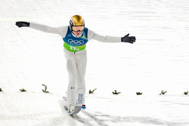 OLYMPICS - Winter Olympic Games, Olympische Spiele, Olympia, OS Milano Cortina 2026 PREDAZZO,ITALY,10.FEB.26 - OLYMPICS, Ski jumping, Skispringen, Ski, nordisch - Winter Olympic Games Milano Cortina 2026, normal hill, mixed team. Image shows Anze Lanisek (SLO).  GEPAxpictures xMatthiasxTrinkl