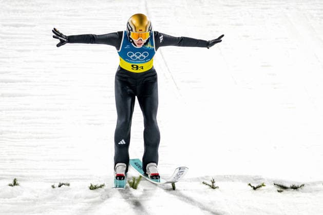 OLYMPICS - Winter Olympic Games, Olympische Spiele, Olympia, OS Milano Cortina 2026 PREDAZZO,ITALY,10.FEB.26 - OLYMPICS, Ski jumping, Skispringen, Ski, nordisch - Winter Olympic Games Milano Cortina 2026, normal hill, mixed team. Image shows Selina Freitag (GER).  GEPAxpictures xMatthiasxTrinkl