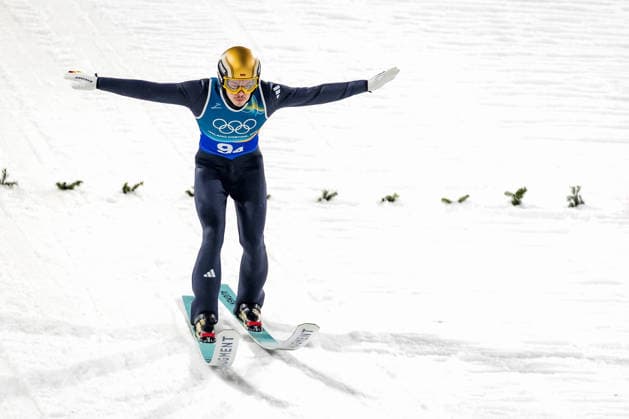 OLYMPICS - Winter Olympic Games, Olympische Spiele, Olympia, OS Milano Cortina 2026 PREDAZZO,ITALY,10.FEB.26 - OLYMPICS, Ski jumping, Skispringen, Ski, nordisch - Winter Olympic Games Milano Cortina 2026, normal hill, mixed team. Image shows Philipp Raimund (GER).  GEPAxpictures xMatthiasxTrinkl