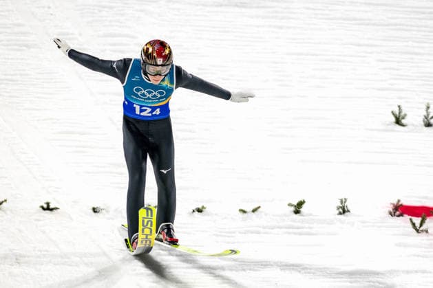 OLYMPICS - Winter Olympic Games, Olympische Spiele, Olympia, OS Milano Cortina 2026 PREDAZZO,ITALY,10.FEB.26 - OLYMPICS, Ski jumping, Skispringen, Ski, nordisch - Winter Olympic Games Milano Cortina 2026, normal hill, mixed team. Image shows Ren Nikaido (JPN).  GEPAxpictures xMatthiasxTrinkl