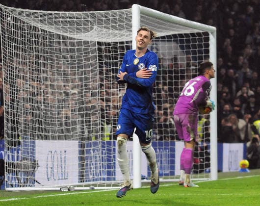 Football - 2025 2026 Premier League - Chelsea vs Leeds United - Stamford Bridge - Tuesday 10th February 2026 Cole Palmer of Chelsea celebrates scoring goal no 2 from the penalty spot 