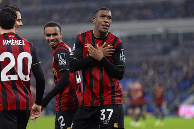 Football - FA Premier League - Everton FC v Bournemouth AFC LIVERPOOL, ENGLAND - Tuesday, February 10, 2026: Bournemouth s Rayan Vitor Simplicio Rocha celebrates after scoring his side s first and equalising goal during the FA Premier League match between Everton FC and Bournemouth AFC at Bramley-Moore Dock. (Photo by David Rawcliffe Propaganda) LIVERPOOL Bramley-Moore Dock MERSEYSIDE ENGLAND  Copyright: xDavidxRawcliffex P2026-02-10-Everton_Bournemouth-37