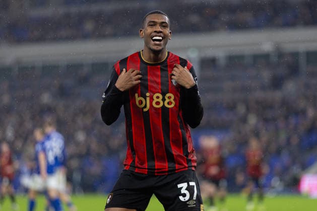 Football - FA Premier League - Everton FC v Bournemouth AFC LIVERPOOL, ENGLAND - Tuesday, February 10, 2026: Bournemouth s Rayan Vitor Simplicio Rocha celebrates after scoring his side s first and equalising goal during the FA Premier League match between Everton FC and Bournemouth AFC at Bramley-Moore Dock. (Photo by David Rawcliffe Propaganda) LIVERPOOL Bramley-Moore Dock MERSEYSIDE ENGLAND  Copyright: xDavidxRawcliffex P2026-02-10-Everton_Bournemouth-40