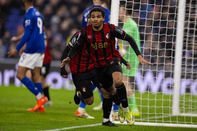 Football - FA Premier League - Everton FC v Bournemouth AFC LIVERPOOL, ENGLAND - Tuesday, February 10, 2026: Bournemouth s Amine Adli celebrates after scoring his side s second goal during the FA Premier League match between Everton FC and Bournemouth AFC at Bramley-Moore Dock. (Photo by David Rawcliffe Propaganda) LIVERPOOL Bramley-Moore Dock MERSEYSIDE ENGLAND  Copyright: xDavidxRawcliffex P2026-02-10-Everton_Bournemouth-43