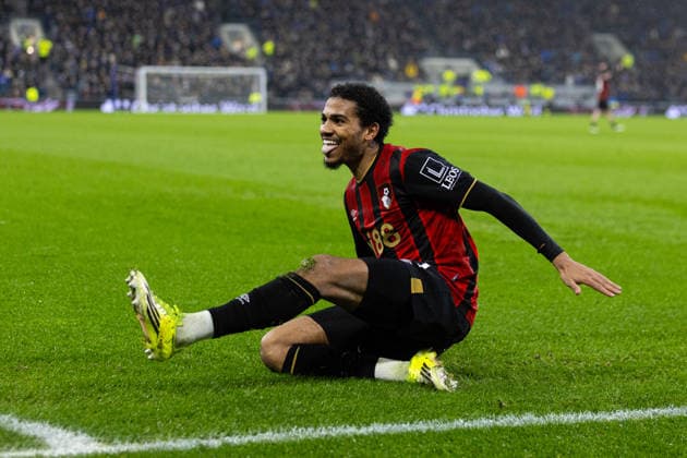 Football - FA Premier League - Everton FC v Bournemouth AFC LIVERPOOL, ENGLAND - Tuesday, February 10, 2026: Bournemouth s Amine Adli celebrates after scoring his side s second goal during the FA Premier League match between Everton FC and Bournemouth AFC at Bramley-Moore Dock. (Photo by David Rawcliffe Propaganda) LIVERPOOL Bramley-Moore Dock MERSEYSIDE ENGLAND  Copyright: xDavidxRawcliffex P2026-02-10-Everton_Bournemouth-49