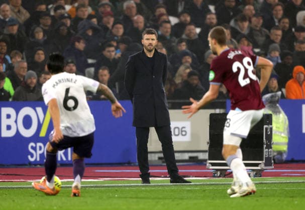 Michael Carrick (Man Utd head coach) at the West Ham United v Manchester United, ManU EPL match, at the London Stadium, London, UK on 10th February 2026. 