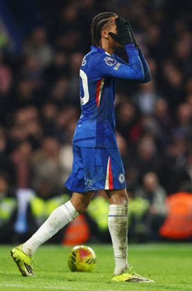 London, England, 10th February 2026. Joao Pedro of Chelsea reacts to a missed chance during the Chelsea vs Leeds United Premier League match at Stamford Bridge, London. Picture credit should read: Paul Terry Sportimage EDITORIAL USE ONLY. No use with unauthorised audio, video, data, fixture lists, club league logos or live services. Online in-match use limited to 120 images, no video emulation. No use in betting, games or single club league player publications. SPI_049_PT_Chelsea_v_Leeds_United SPI-4517-0049