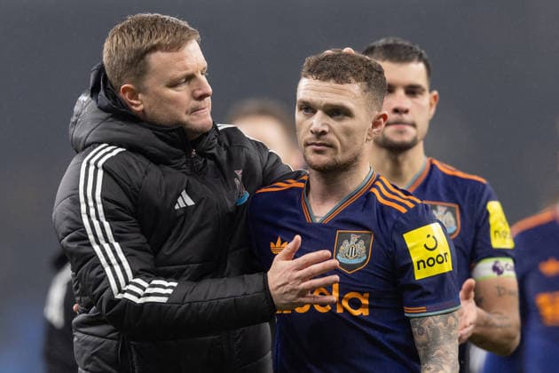 Tottenham Hotspur v Newcastle United, Premier League, Football, Tottenham Hotspur Stadium, London, UK - 10 Feb 2026 Newcastle United Manager Eddie Howe celebrates with Kieran Tripper of Newcastle United at full time London Tottenham Hotspur Stadium Tottenham GBR, UK NEWSPAPERS OUT Copyright: xEllixBirchx