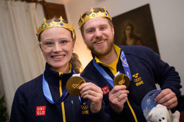 260210 Isabella Wrana and Rasmus Wrana of Sweden celebrate after winning gold in the mixed doubles curling final during day 4 of the 2026 Winter Olympics on February 10, 2026 in Cortina. Photo: Joel Marklund BILDBYRAN kod JM JM0788 bbeng curling Olympic Games, Olympische Spiele, Olympia, OS olympics winter olympics os ol olympiska spel vinter-os olympiske leker milano cortina 2026 milan cortina 2026 milano cortina 2026 olympic games milano cortina 2026 winter olympic games milano cortina-os milano cortina-ol vinter-ol medaljfirande os-guld guld jubel *** 260210 Isabella Wrana and Rasmus Wrana of Sweden celebrate after winning gold in the mixed doubles curling final during day 4 of the 2026 Winter Olympics on February 10, 2026 in Cortina Photo Joel Marklund BILDBYRAN kod JM JM0788 bbeng curling olympic games olympics winter olympics os ol olympiska spel vinter os olympiske leker milano cortina 2026 milan cortina 2026 milano cortina 2026 olympic games milano cortina 2026 winter olympic games milano cortina os milano cortina ol vinter ol medaljfirande os guld guld jubel  Copyright: JOELxMARKLUND BB260210JM252