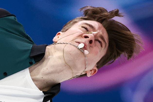 ITALY, MILAN - FEBRUARY 10, 2026: Vladimir Samoilov of Poland performs his short programme in the men s single skating event during the 2026 Winter Olympic Games, Olympische Spiele, Olympia, OS at the Milano Ice Skating Arena. Mikhail Tereshchenko TASS  88505054