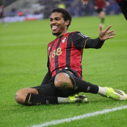 Everton v Bournemouth, Premier League Amine Adli of AFC Bournemouth celebrates scoring their second goal during the Premier League match between Everton and Bournemouth at Hill Dickinson Stadium, Liverpool, UK on 10 February 2026. Liverpool Hill Dickinson Stadium Merseyside UK Editorial use only DataCo restrictions apply See www.football-dataco.com , Copyright: xAlunxRobertsx PSI-23724-0062