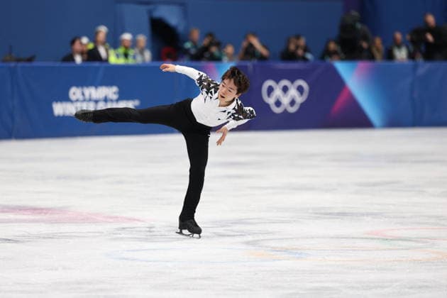 Winter Olympics - Men s Single Skating - Short Program Yuma Kagiyama of Team Japan competes in Men s Single Skating - Short Program on day four of the Milano Cortina 2026 Winter Olympic Games, Olympische Spiele, Olympia, OS at Milano Ice Skating Arena on February 10, 2026 in Milan, Italy. Photo by Alexis Jumeau ABACAPRESS.COM Milan Italy  Copyright: xJumeauxAlexis ABACAx