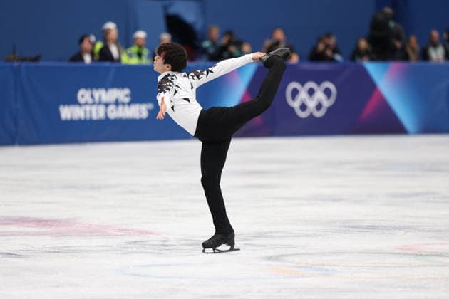Winter Olympics - Men s Single Skating - Short Program Yuma Kagiyama of Team Japan competes in Men s Single Skating - Short Program on day four of the Milano Cortina 2026 Winter Olympic Games, Olympische Spiele, Olympia, OS at Milano Ice Skating Arena on February 10, 2026 in Milan, Italy. Photo by Alexis Jumeau ABACAPRESS.COM Milan Italy  Copyright: xJumeauxAlexis ABACAx