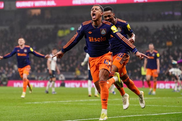 Premier League Tottenham Hotspur v Newcastle Untied Jacob Ramsey of Newcastle United celebrates goal during the Premier League match Tottenham Hotspur vs Newcastle Untied at Tottenham Hotspur Stadium, London, United Kingdom on 10 February 2026 (Photo by Harvey Murphy News Images) Copyright: xHarveyxMurphy NewsxImagesx