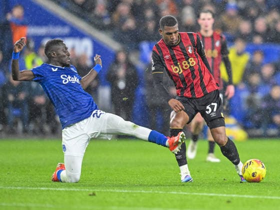 Everton v Bournemouth Premier League Idriss Gueye of Everton and Rayan of Bournemouth during the Premier League match at the Hill Dickson Stadium, Liverpool 10 02 2026 UK Newspapers OUT Copyright: xKarlxVallantinex FIL-22953-0053