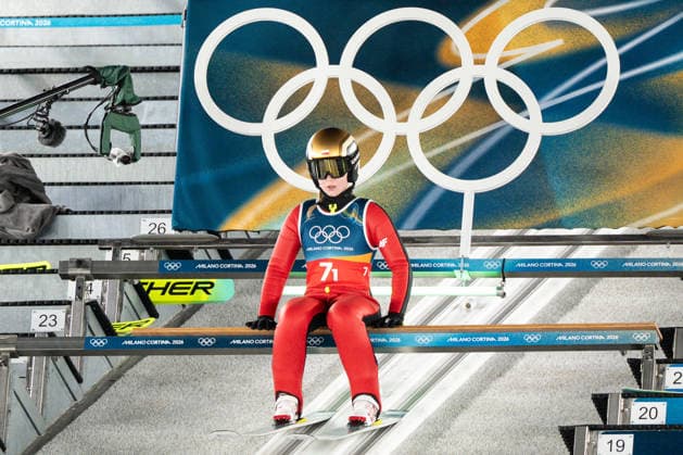 Ski jumping, Skispringen, Ski, nordisch - Milano Cortina 2026 Winter Olympics Day 4 Pola Beltowska during Milano Cortina 2026 Winter Olympics ski jumping mixed team competition in Predazzo on February 10, 2026 Predazzo Italy  Copyright: xFotoxOlimpikx originalFilename:jastrzebowski-skijumpi260210_npK4k.jpg