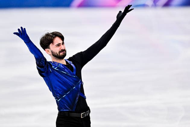 Kevin AYMOZ (FRA), during Men Single Skating Short Program, at the Olympic Winter games, Winterspiele,Spiele, Summer games Milano Cortina 2026, at Milano Ice Skating Arena, on February 10, 2026 in Milan, Italy. Noxthirdxpartyxsales  aflo_319278064