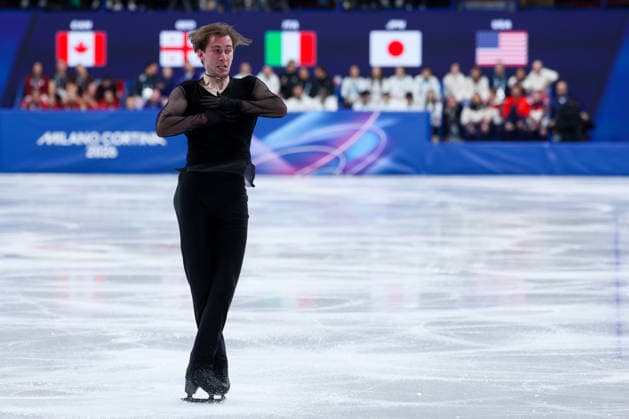 Milano Cortina 2026 Winter Olympics - Figure skating, Eiskunstlauf Team Event Finals Men Single Skating - Free Skating - 08 02 2026 Nika Egadze of Georgia competes during the Figure Skating Team Event Finals Men Single Skating - Free Skating of the Milano Cortina 2026 Winter Olympics at Milano Ice Skating Arena in Milan Milan Italy Copyright: xFabrizioxCarabellix xSOPAxImagesx 20260208R3FC6862_NikaEgadze