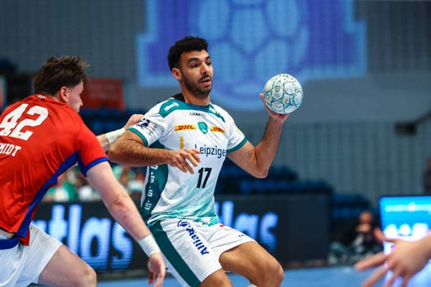 Handball I Herren I Saison 2025 2026 I Bundesliga I 20. Spieltag I HSV Hamburg - SC DHFK Leipzig I 10.02.2026 Ahmed Moustafa Khairi Khairy Nasralla (17, SC DHfK Leipzig) Copyright: xLobeca RalfxHomburgx