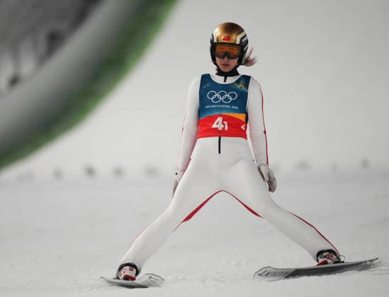 260210 -- PREDAZZO, Feb. 10, 2026 -- Zeng Ping of China competes during the Ski jumping, Skispringen, Ski, nordisch mixed team final round match at the Milan-Cortina 2026 Olympic Winter games, Winterspiele,Spiele, Summer games in Predazzo, Italy, Feb. 10, 2026. MICO2026ITALY-PREDAZZO-OLYMPIC WINTER GAMES-SKI JUMPING-MIXED TEAM HuangxWei  (MICO2026)ITALY-PREDAZZO-OLYMPIC WINTER GAMES-SKI JUMPING-MIXED TEAM IMAGO HuangxWei  imago images 0847269559