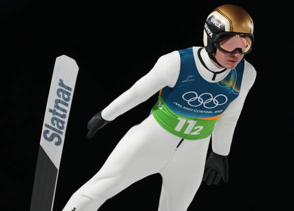 260210 -- PREDAZZO, Feb. 10, 2026 -- Anze Lanisek of Slovenia competes during the trial round match of Ski jumping, Skispringen, Ski, nordisch mixed team at the Milan-Cortina 2026 Olympic Winter games, Winterspiele,Spiele, Summer games in Predazzo, Italy, Feb. 10, 2026. MICO2026ITALY-PREDAZZO-OLYMPIC WINTER GAMES-SKI JUMPING-MIXED TEAM MengxYongmin  (MICO2026)ITALY-PREDAZZO-OLYMPIC WINTER GAMES-SKI JUMPING-MIXED TEAM IMAGO MengxYongmin  imago images 0847274474