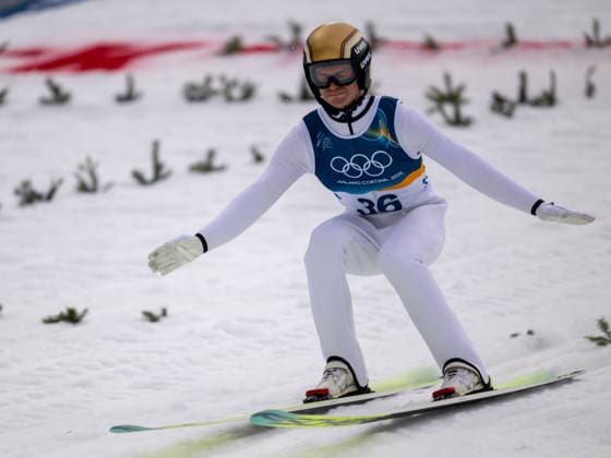 OLYMPICS - Winter Olympic Games, Olympische Spiele, Olympia, OS Milano Cortina 2026 PREDAZZO,ITALY,11.FEB.26 - OLYMPICS, NORDIC SKIING, NORDIC COMBINED, Ski jumping, Skispringen, Ski, nordisch - Winter Olympic Games Milano Cortina 2026, normal hill, men. Image shows Johannes Lamparter (AUT).  GEPAxpictures xOliverxLerch