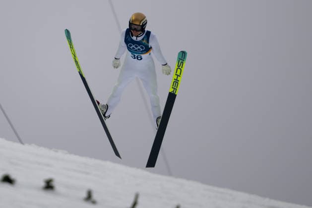 OLYMPICS - Winter Olympic Games, Olympische Spiele, Olympia, OS Milano Cortina 2026 PREDAZZO,ITALY,11.FEB.26 - OLYMPICS, NORDIC SKIING, NORDIC COMBINED, Ski jumping, Skispringen, Ski, nordisch - Winter Olympic Games Milano Cortina 2026, normal hill, men. Image shows Johannes Lamparter (AUT).  GEPAxpictures xOliverxLerch
